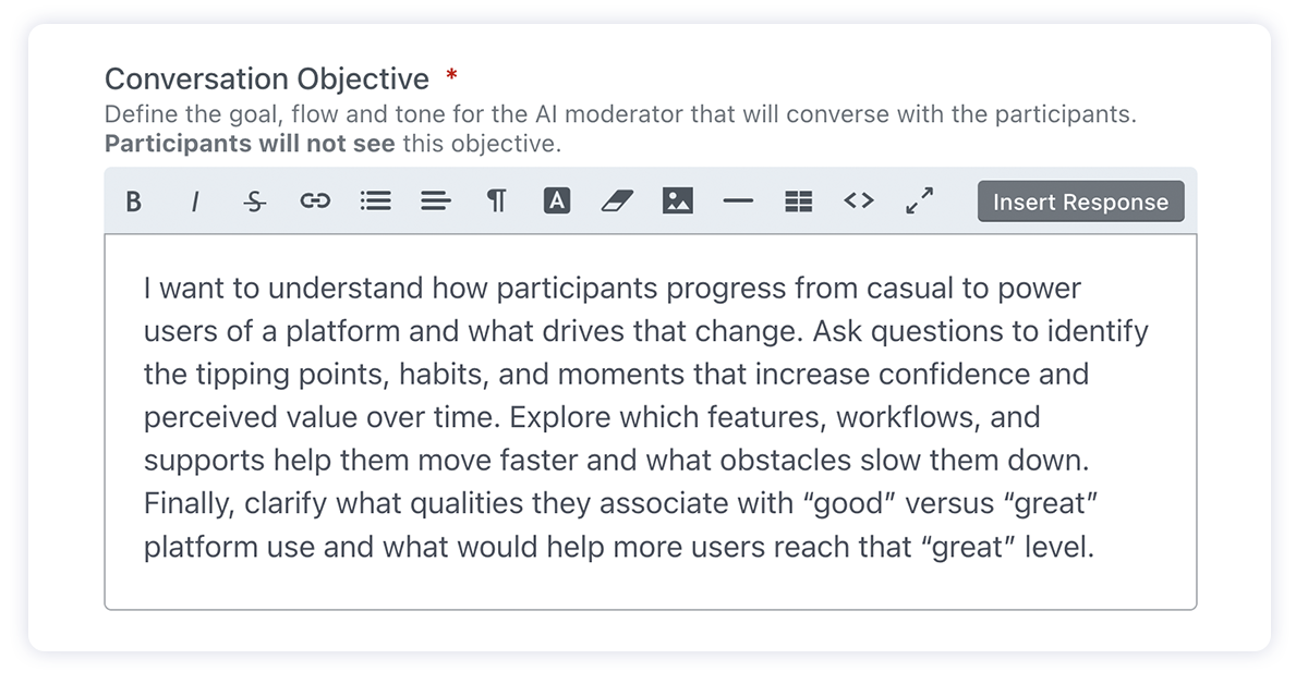 Conversation-objective